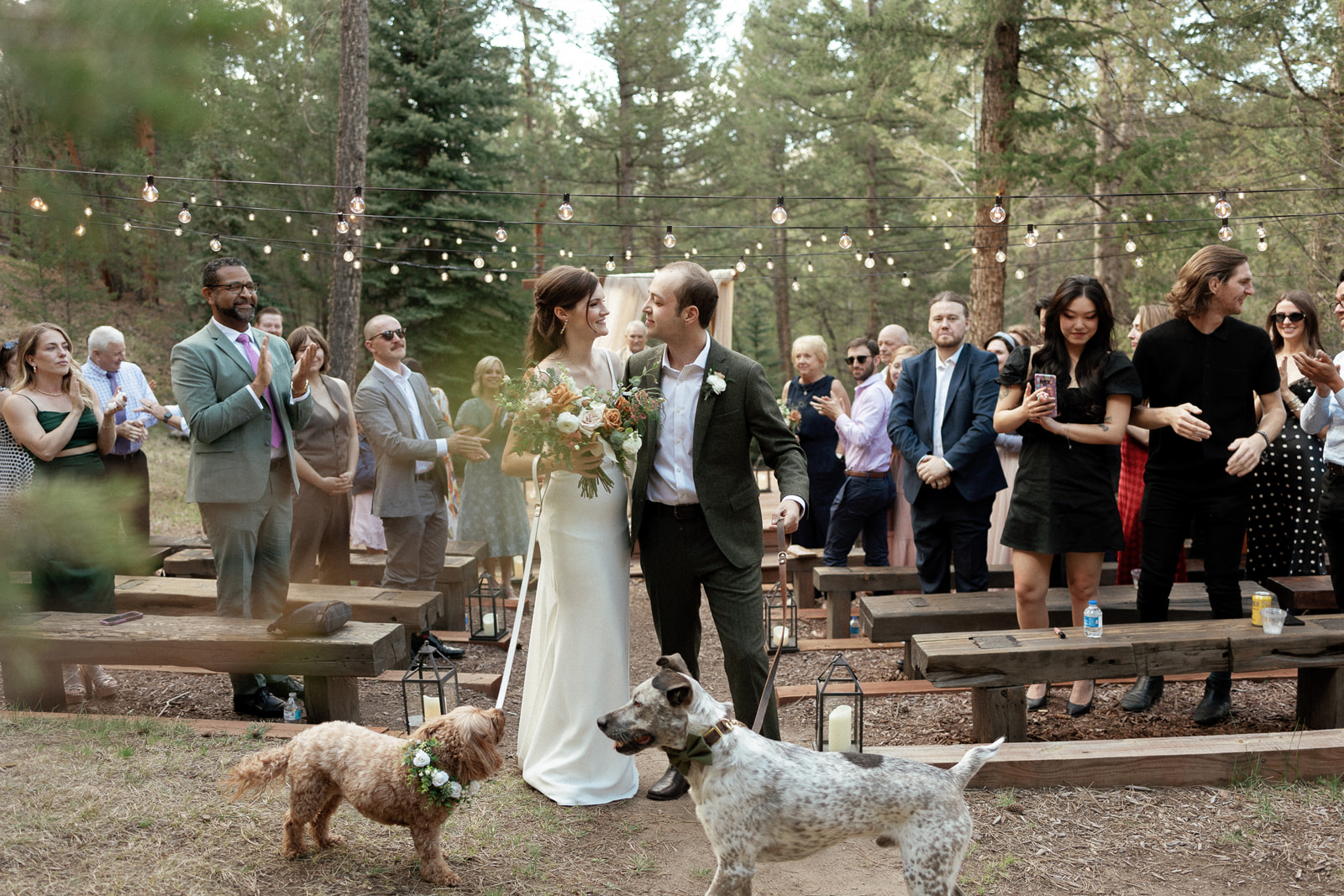 small Colorado meadow wedding ceremony at Juniper