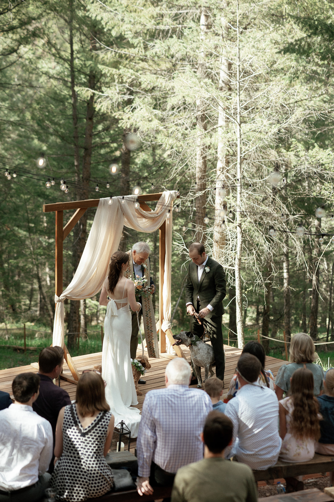small Colorado meadow wedding ceremony at Juniper