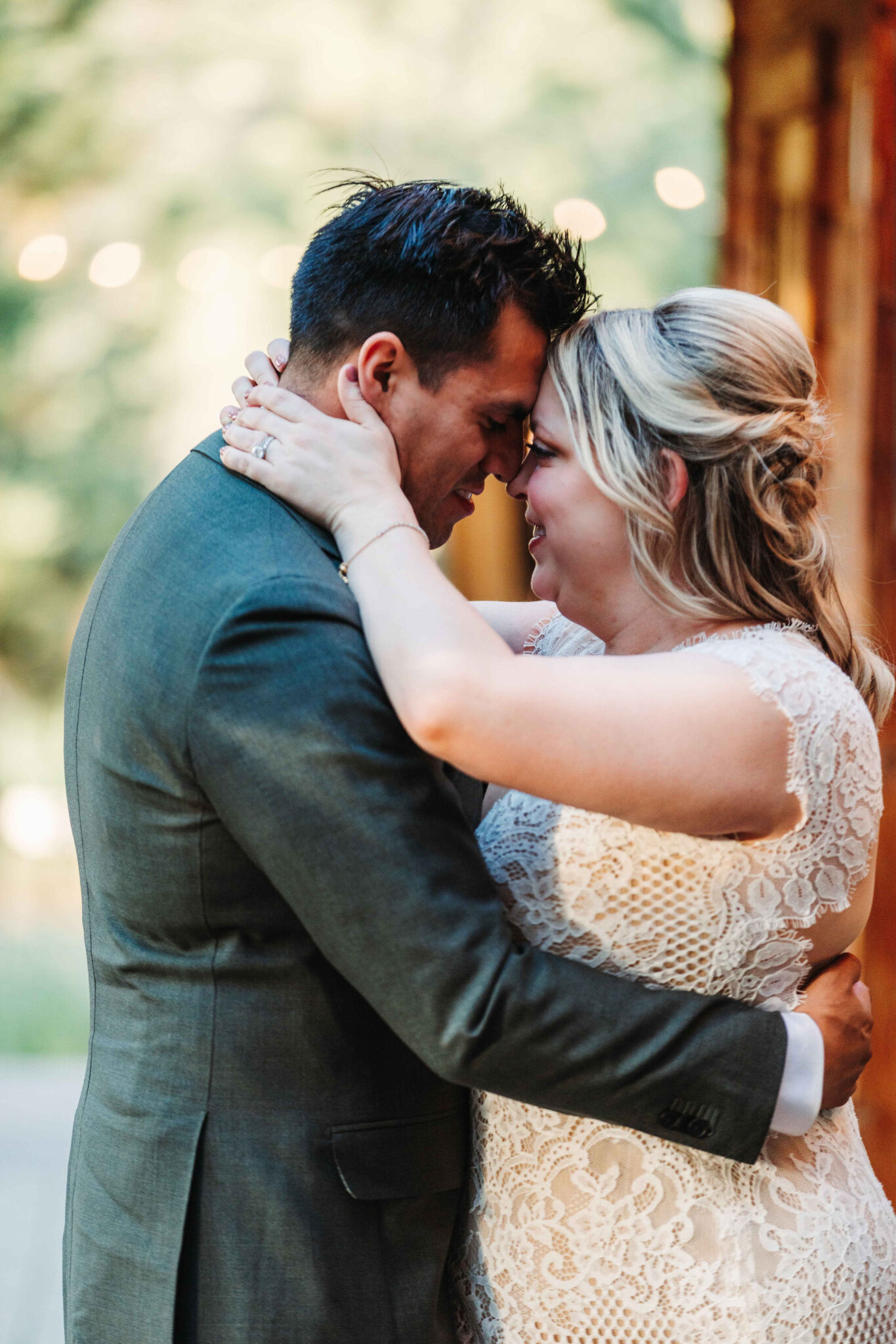 Emily & Adrian's first dance at their intimate Colorado micro wedding at Juniper Lodge & Treehouses