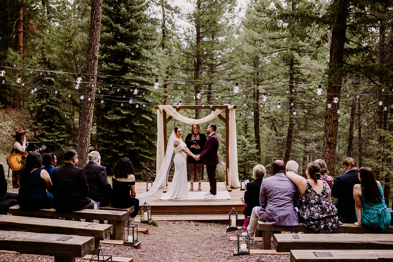 intimate spring wedding at Juniper meadow ceremony