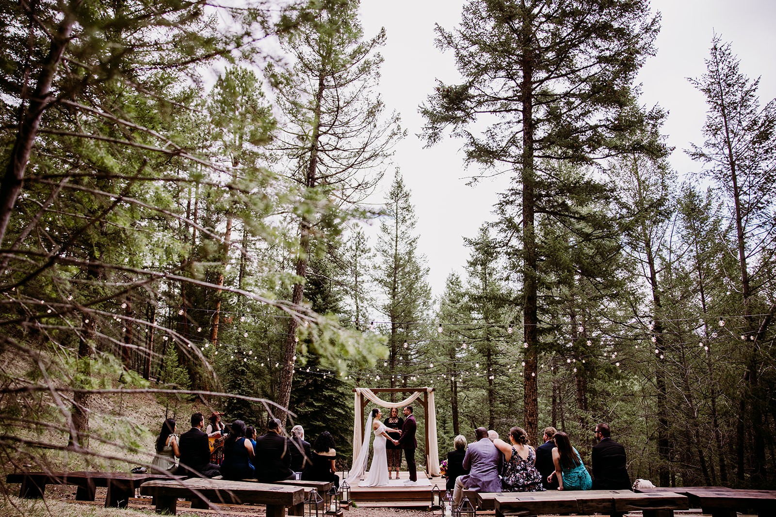 intimate spring wedding at Juniper meadow ceremony