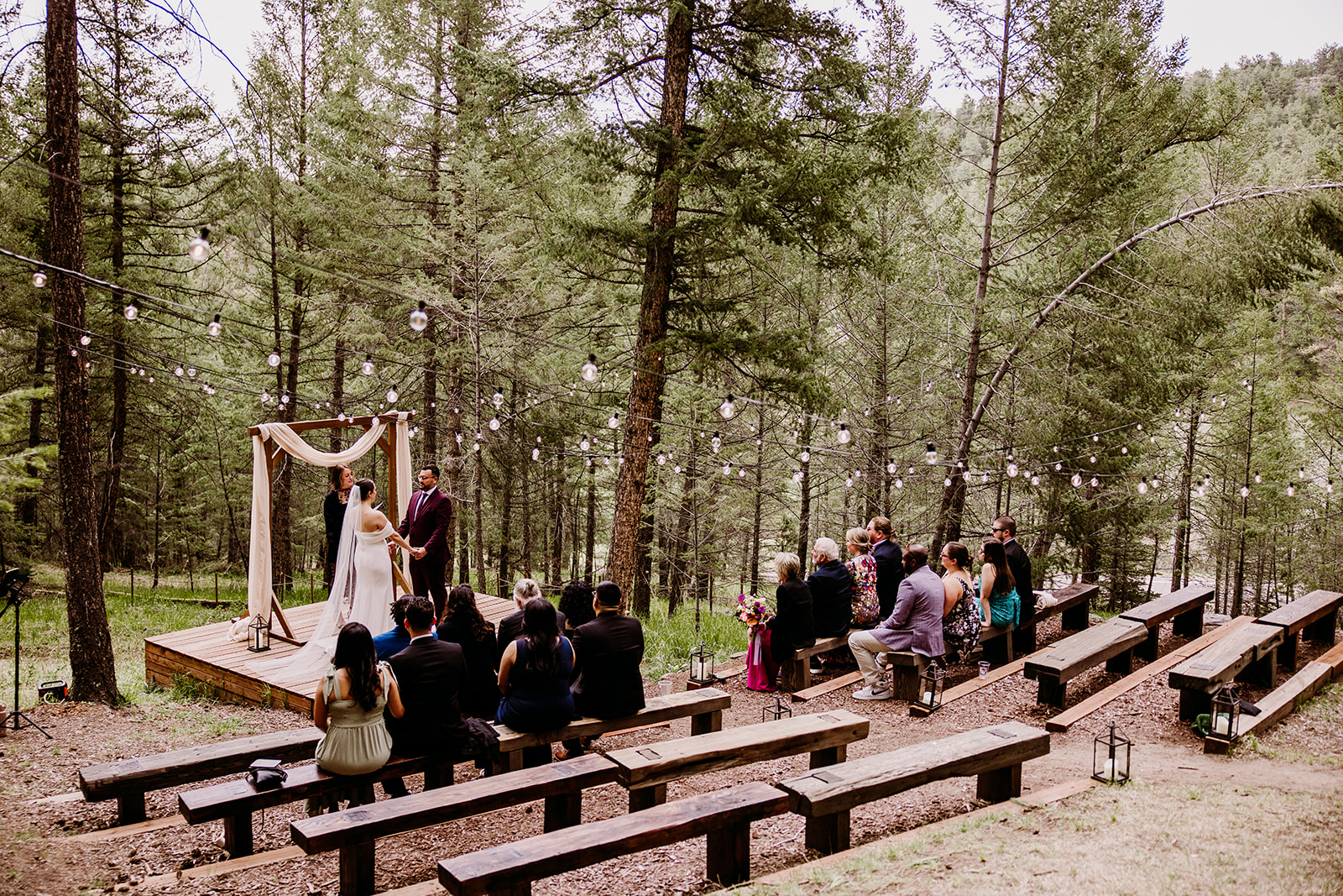 intimate spring wedding at Juniper meadow ceremony